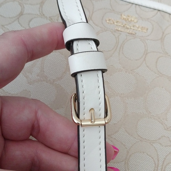 Coach F29960 Signature Jacquard File Crossbody Bag, Purse, Chalk - Picture 4 of 8